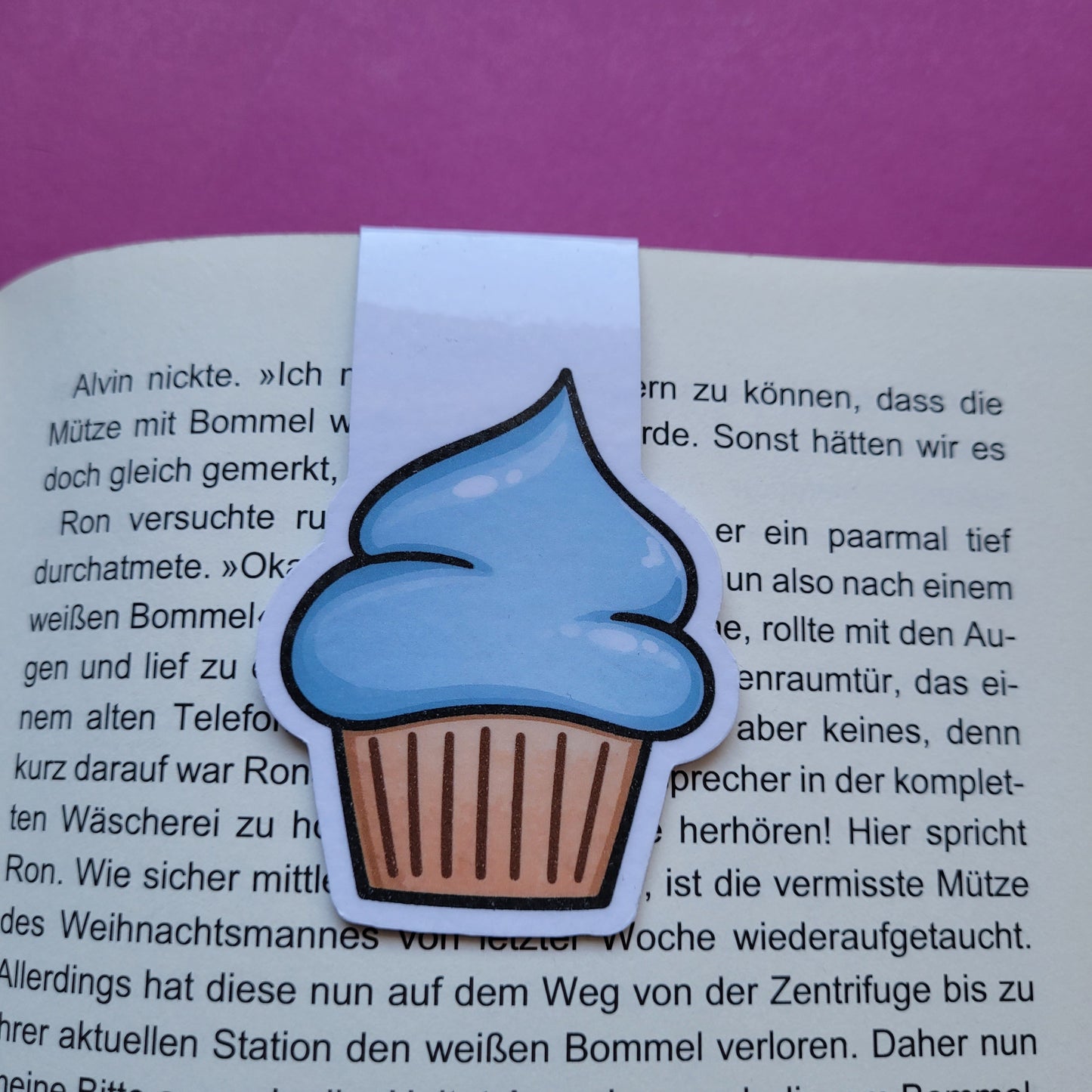 Magnet-Lesezeichen Cupcake glänzend
