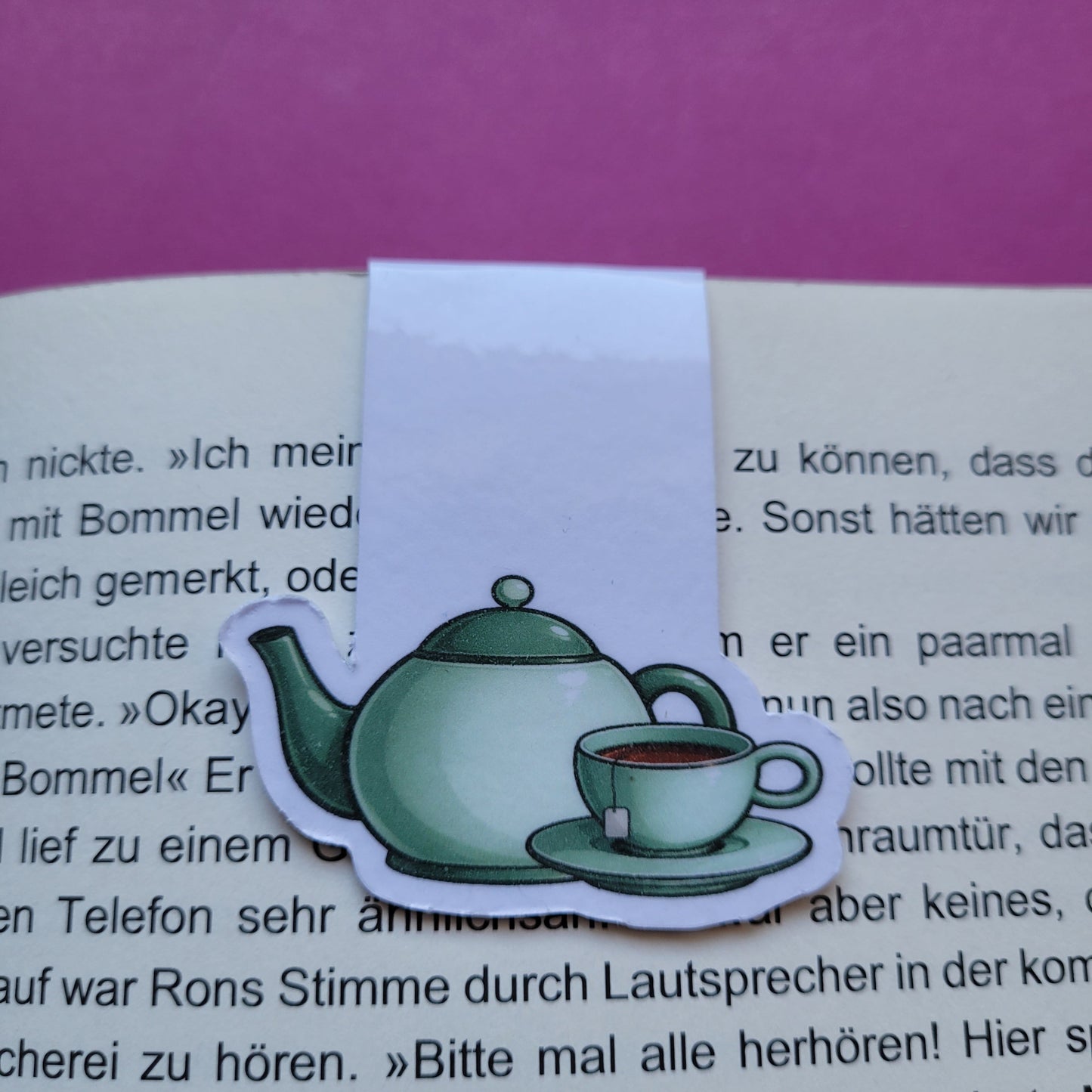 Magnet-Lesezeichen Tea Time glänzend