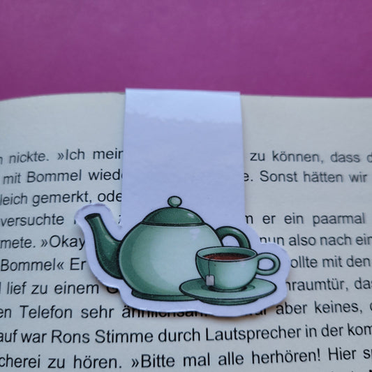 Magnet-Lesezeichen Tea Time glänzend