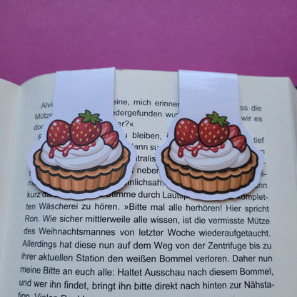 Magnet-Lesezeichen Erdbeertörtchen