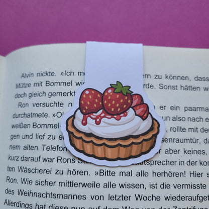 Magnet-Lesezeichen Erdbeertörtchen matt