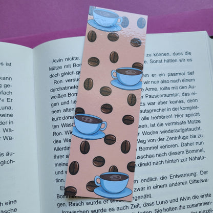Standard-Lesezeichen Kaffee laminiert ohne Rand
