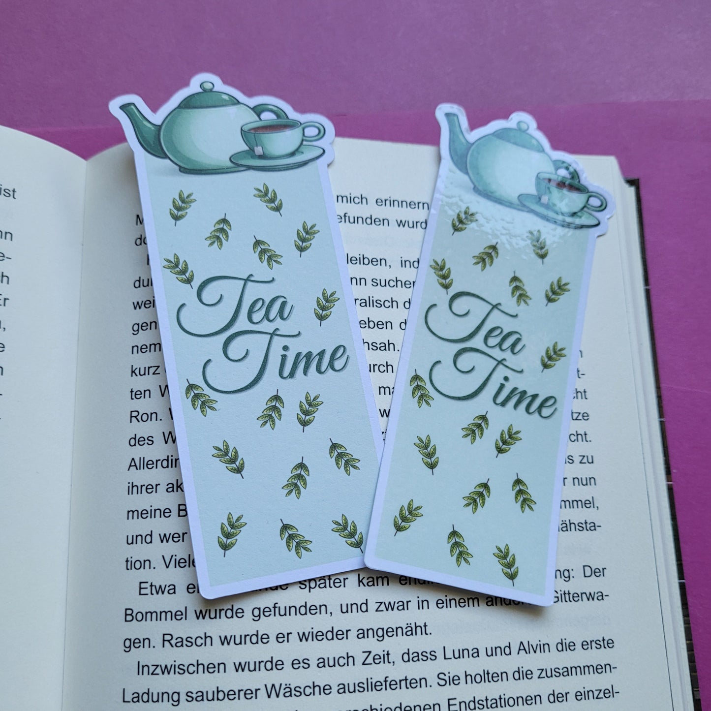 Form-Lesezeichen Tea Time