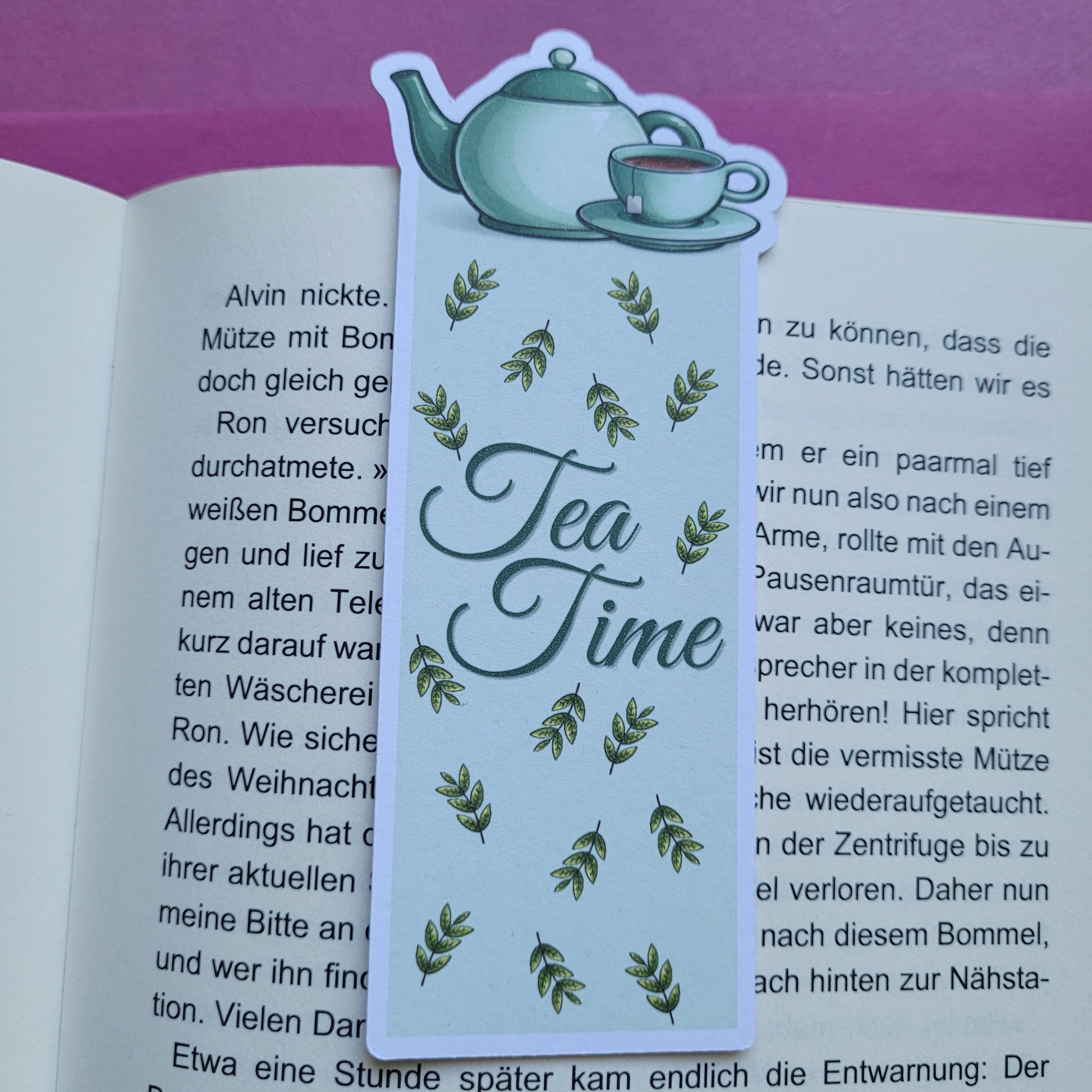 Form-Lesezeichen Tea Time matt