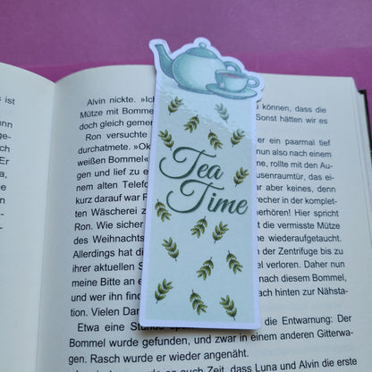 Form-Lesezeichen Tea Time glänzend