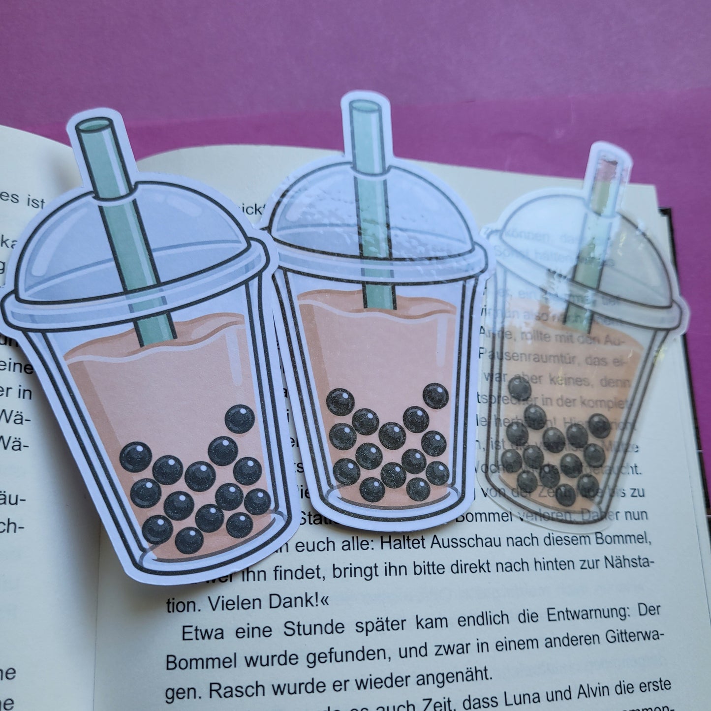 Form-Lesezeichen Bubble Tea