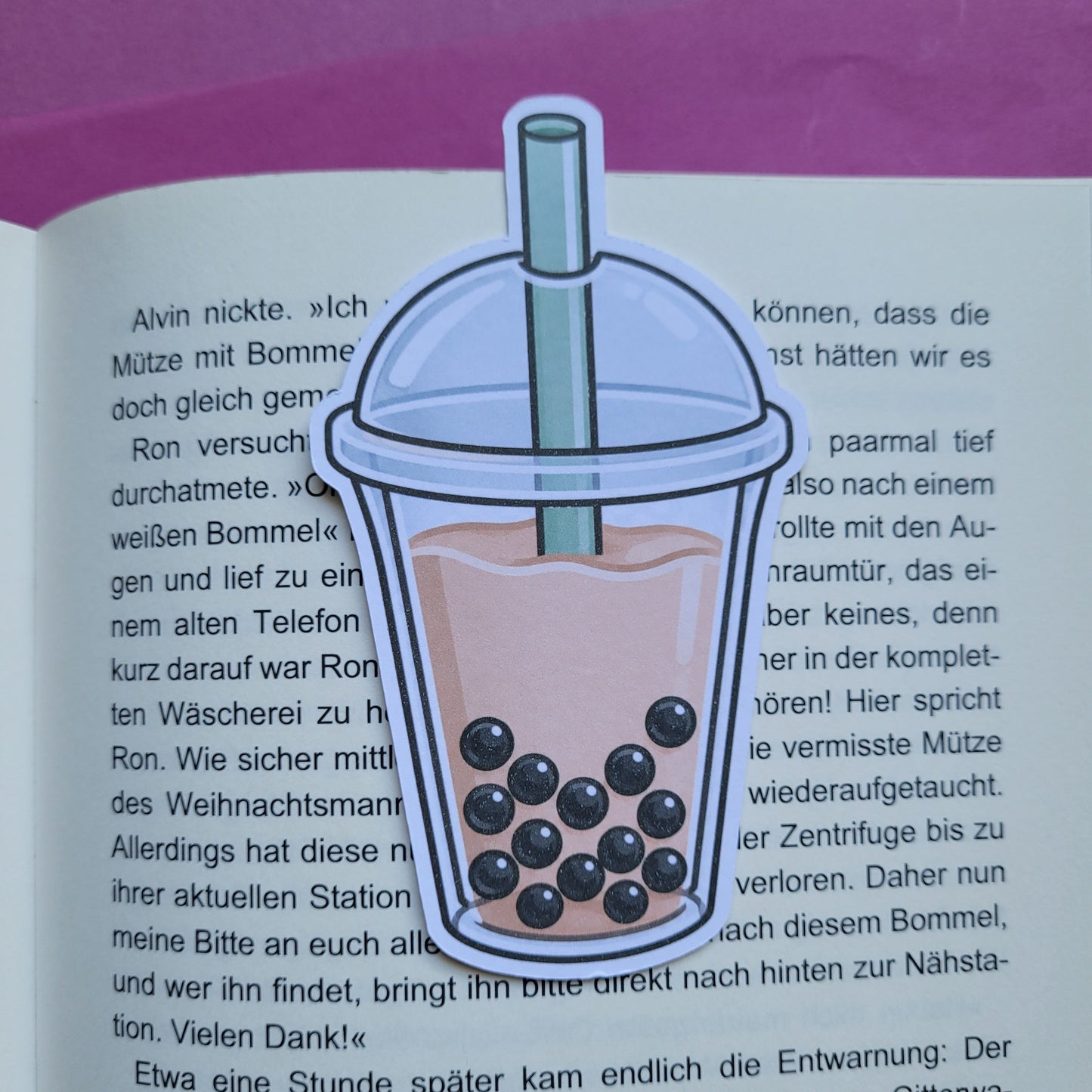 Form-Lesezeichen Bubble Tea matt