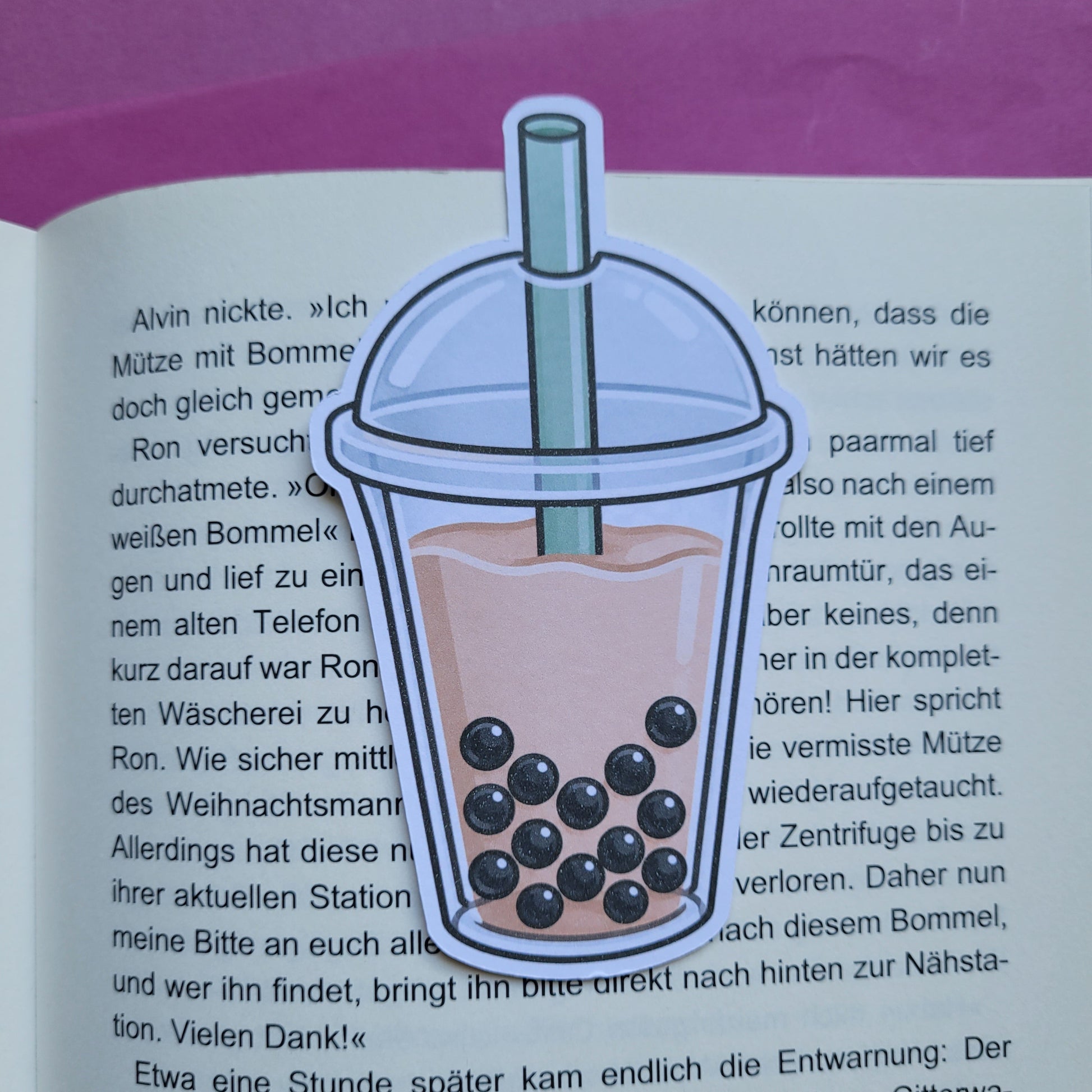 Form-Lesezeichen Bubble Tea matt