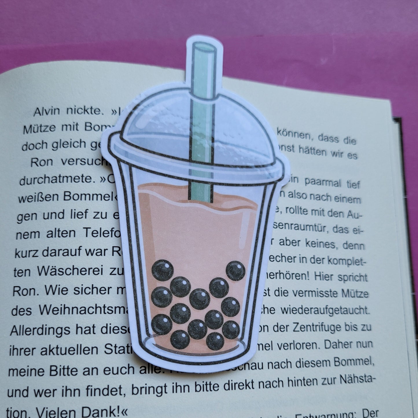 Form-Lesezeichen Bubble Tea glänzend