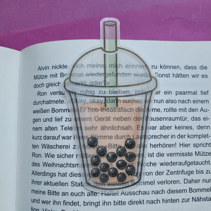 Form-Lesezeichen Bubble Tea transparent