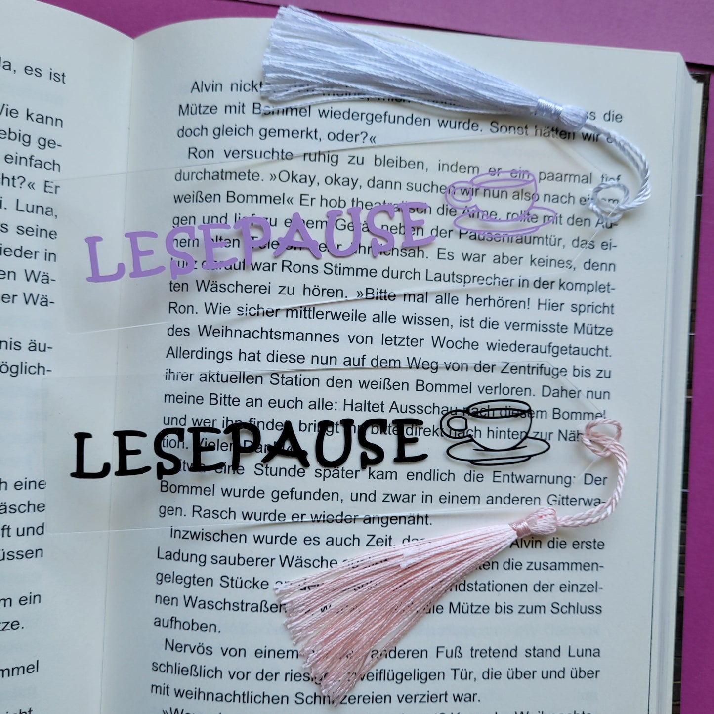 Acryl-Lesezeichen Lesepause