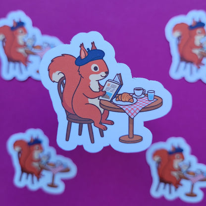Sticker Französische Lesepause klein matt