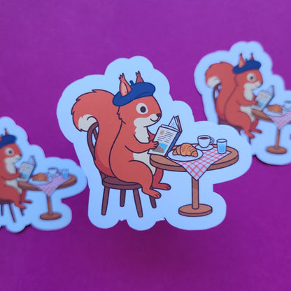 Sticker Französische Lesepause groß matt