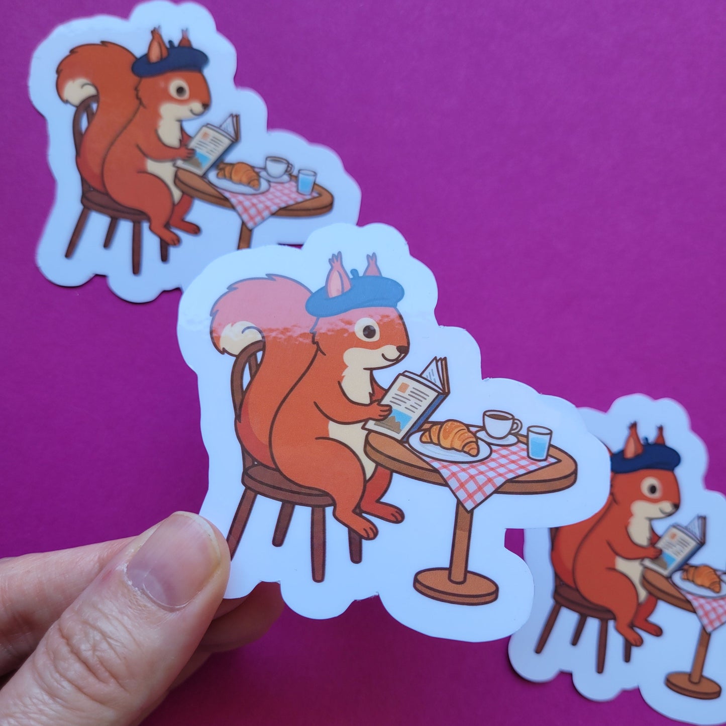Sticker Französische Lesepause groß glänzend