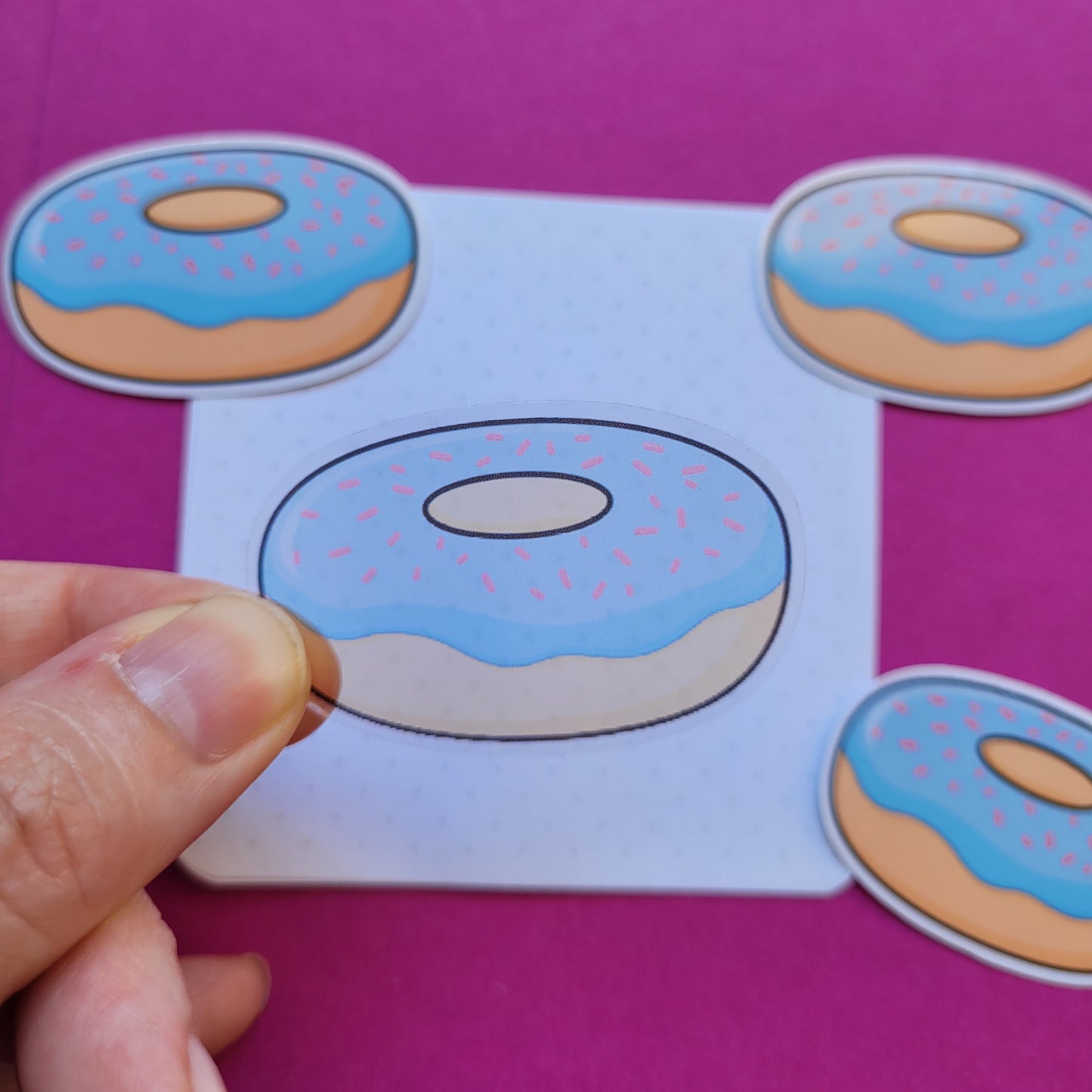 Sticker Donut klein transparent
