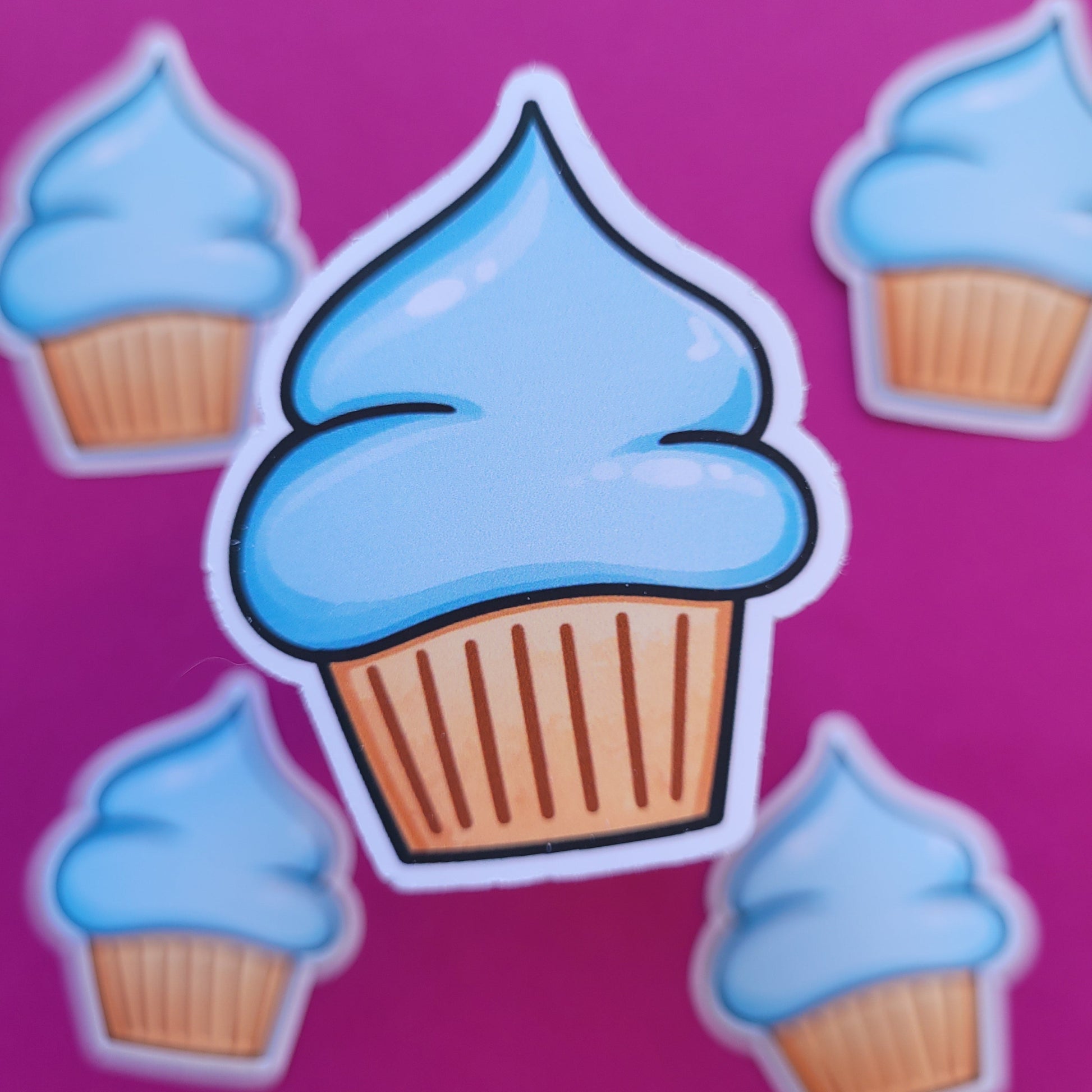 Sticker Cupcake klein matt