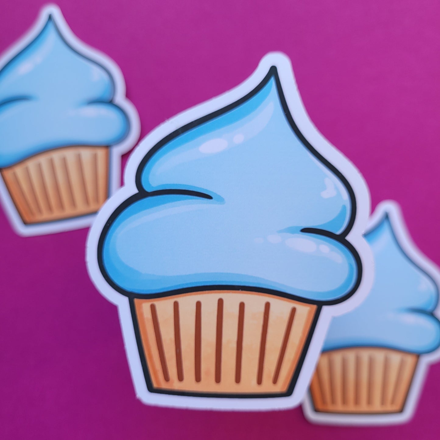 Sticker Cupcake groß matt