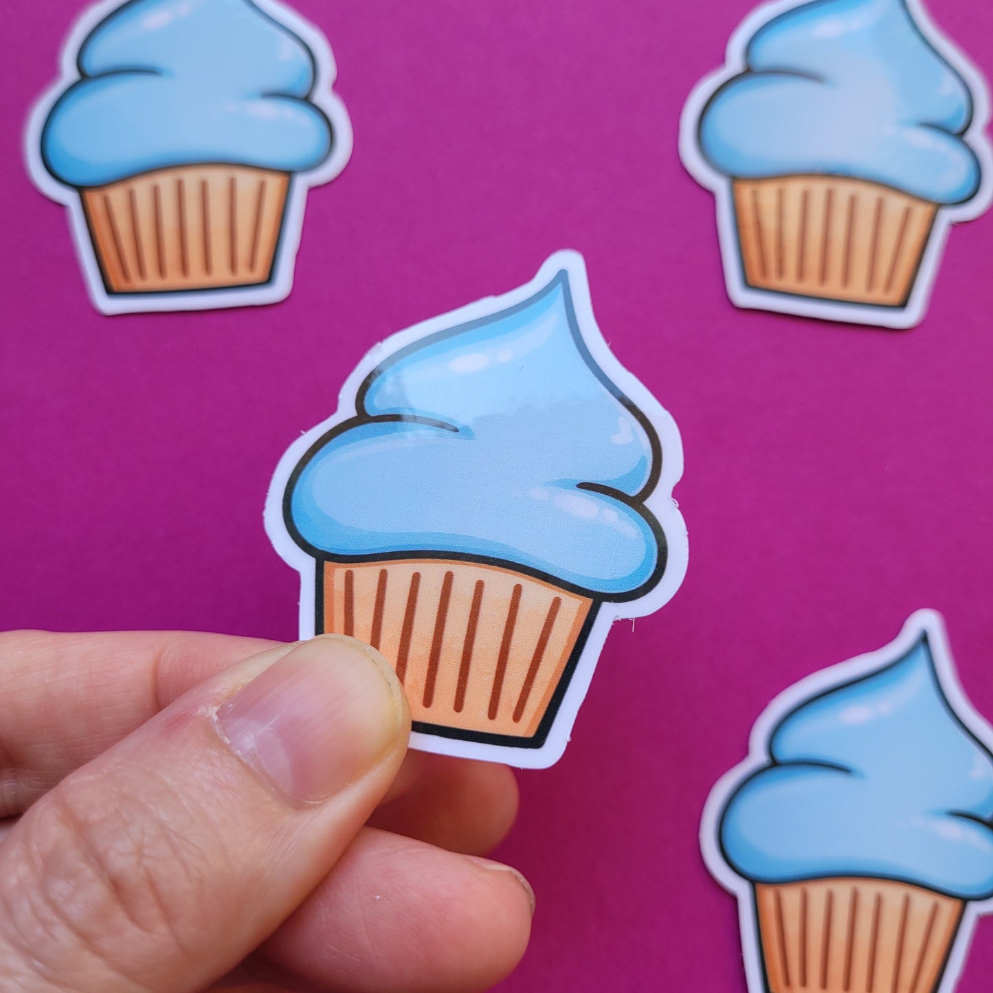 Sticker Cupcake klein glänzend