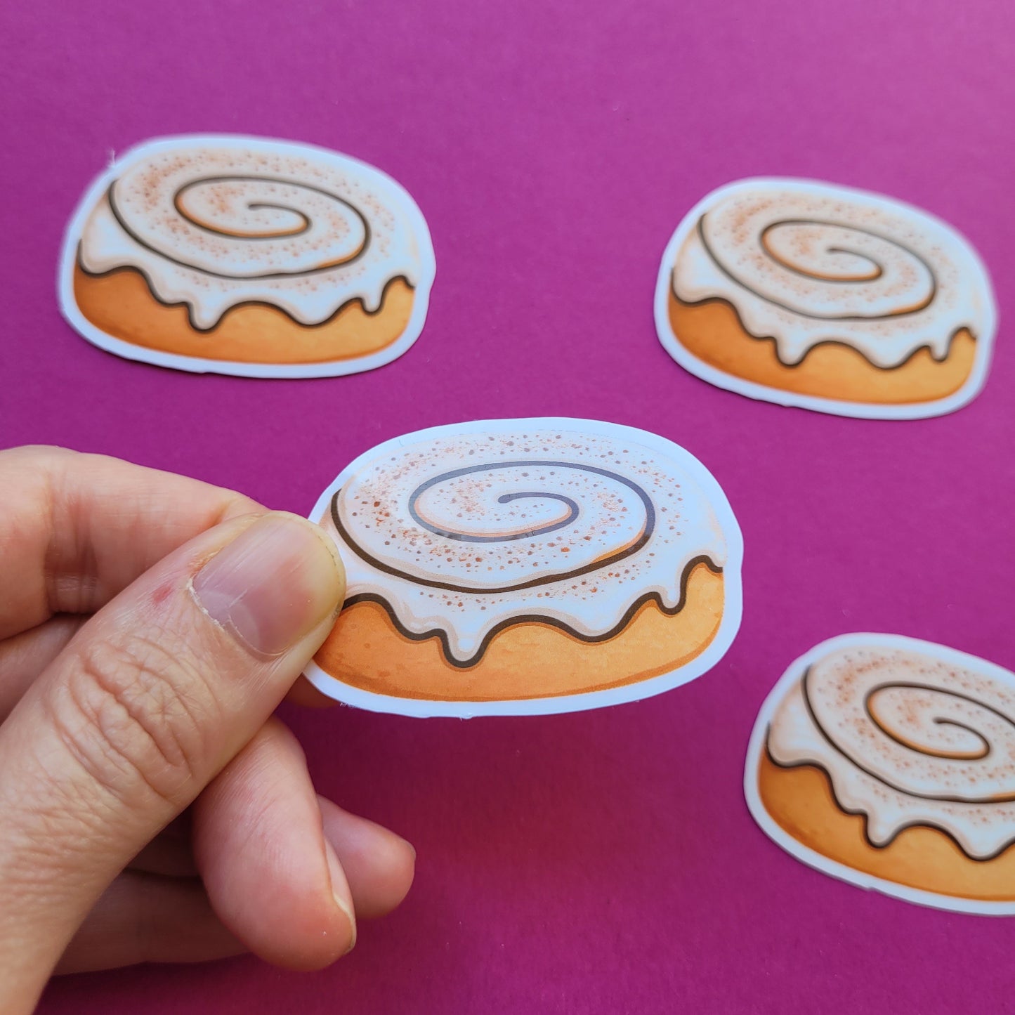 Sticker Zimtschnecke klein glänzend