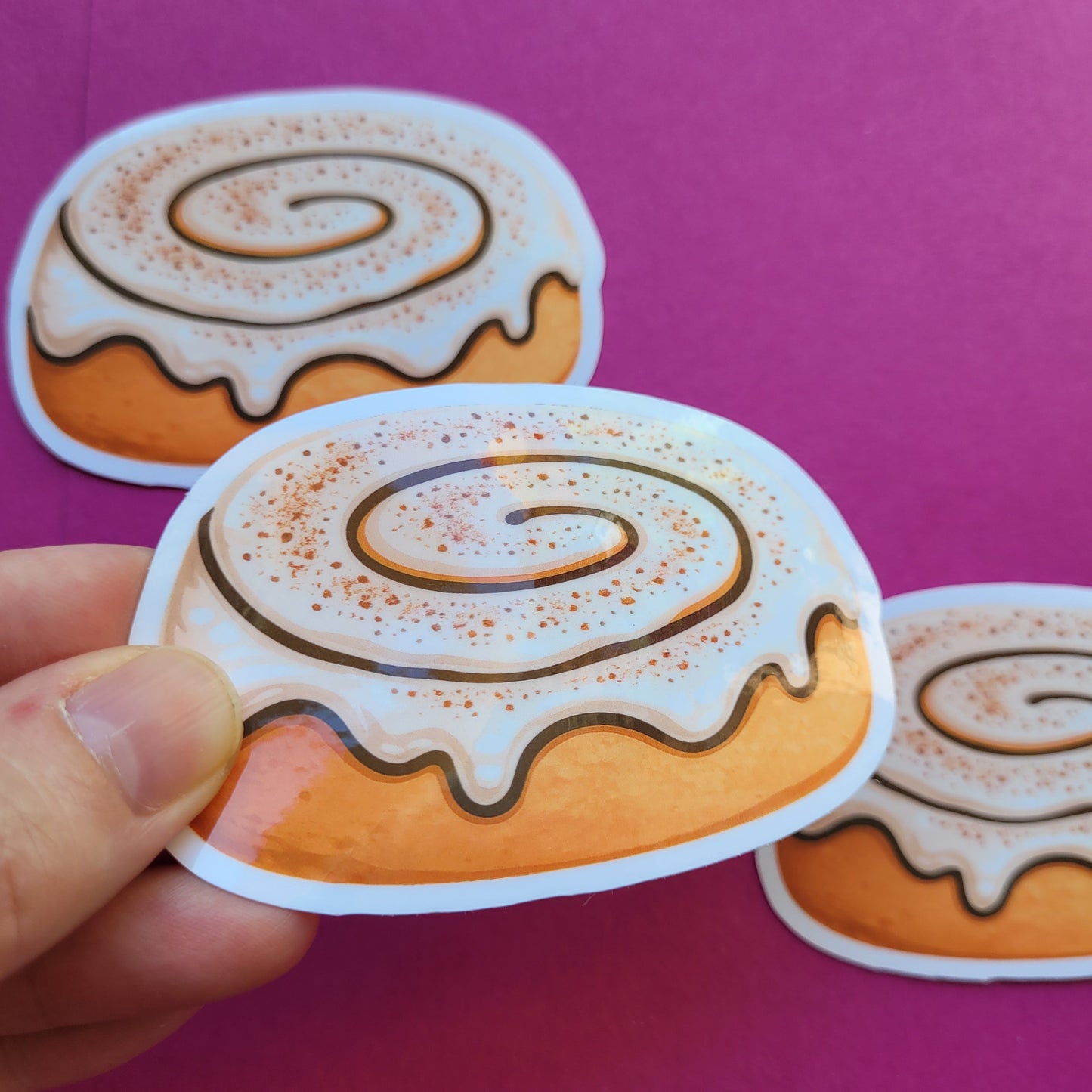 Sticker Zimtschnecke groß glänzend