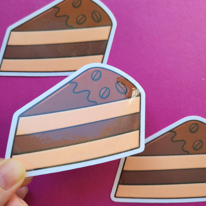 Sticker Kaffeetorte groß glänzend