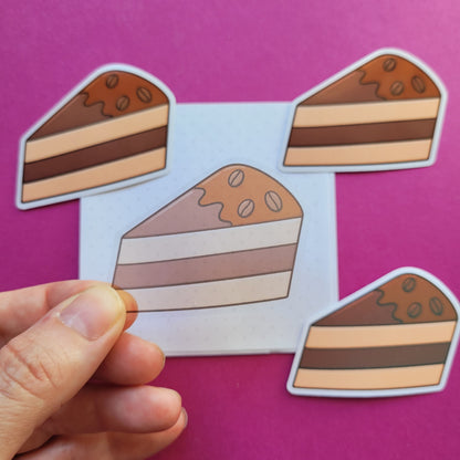 Sticker Kaffeetorte klein transparent