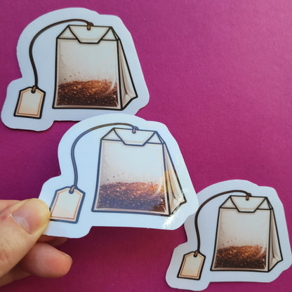 Sticker Teebeutel groß glänzend