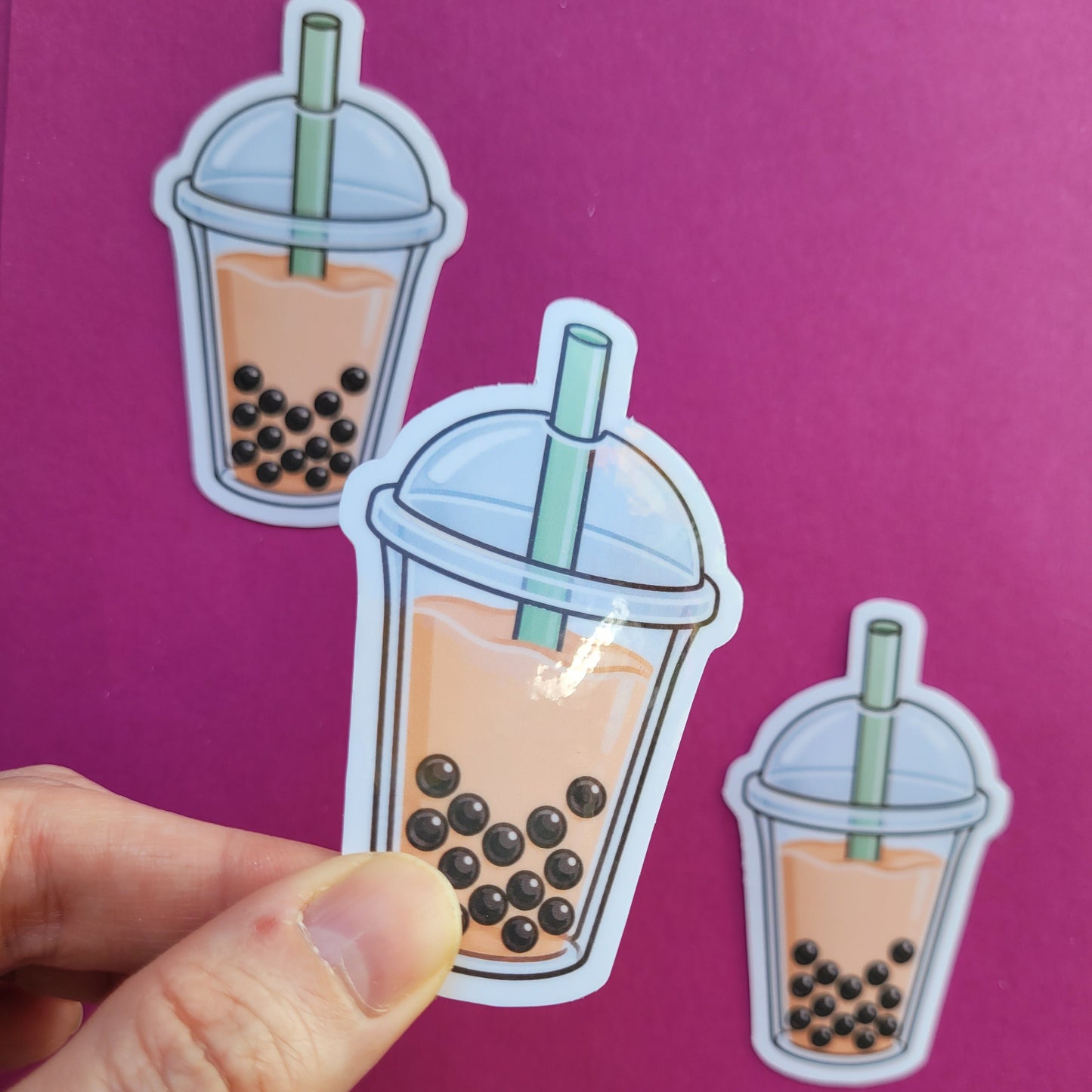 Sticker Bubble Tea groß glänzend