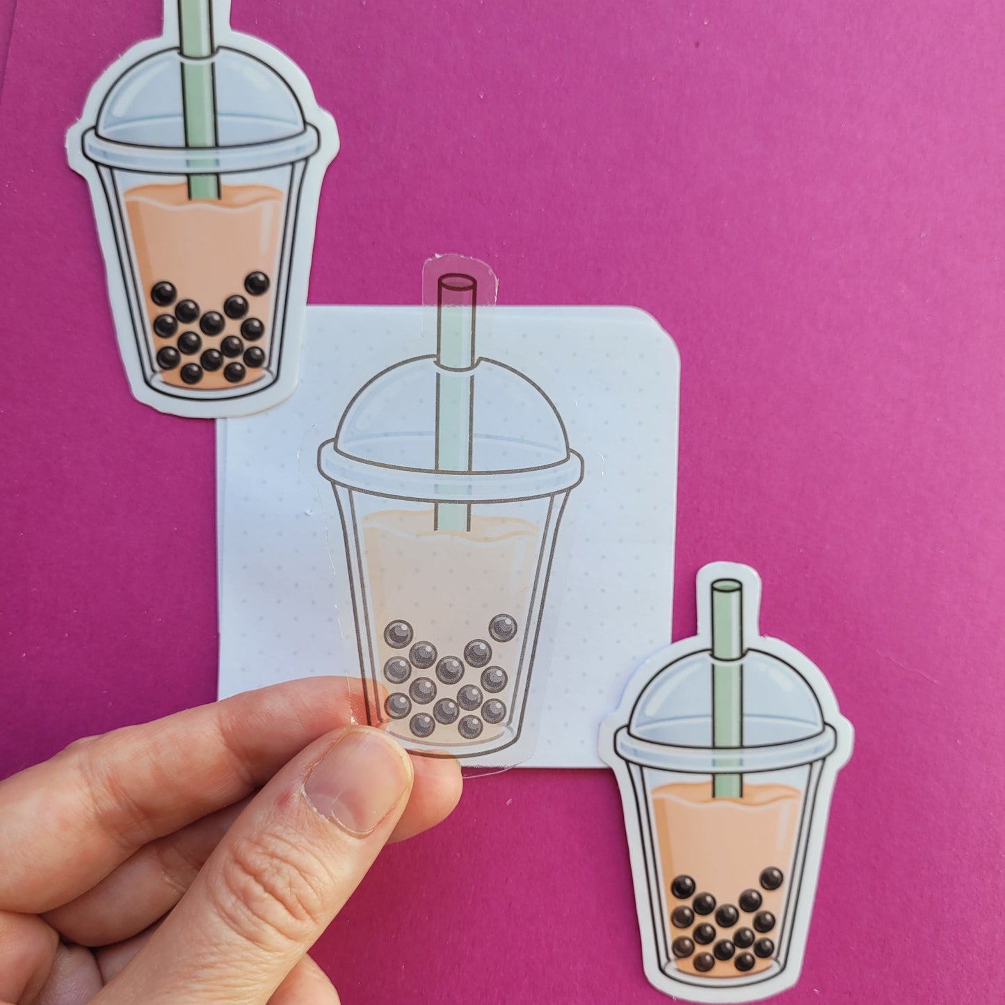 Sticker Bubble Tea groß transparent