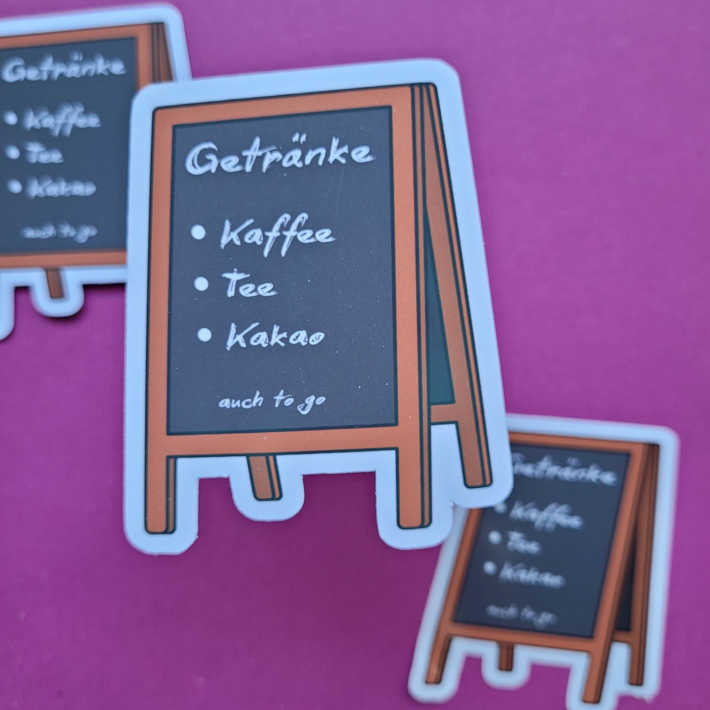 Sticker Caféschild Getränke groß matt
