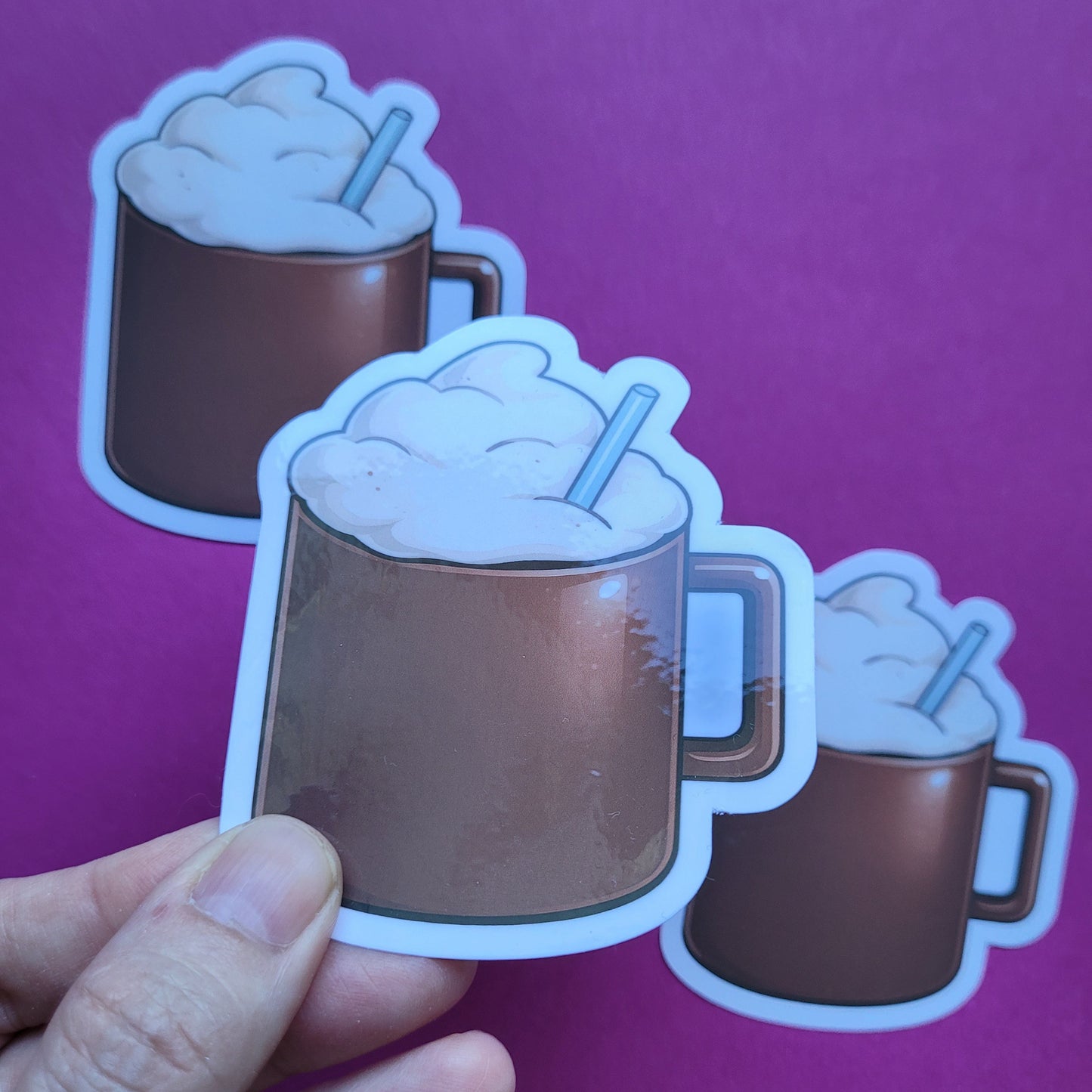 Sticker Kakao groß glänzend