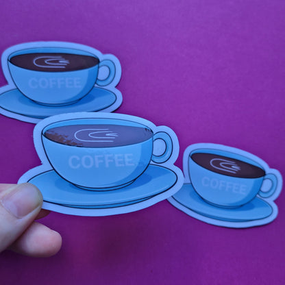 Sticker Coffee groß glänzend