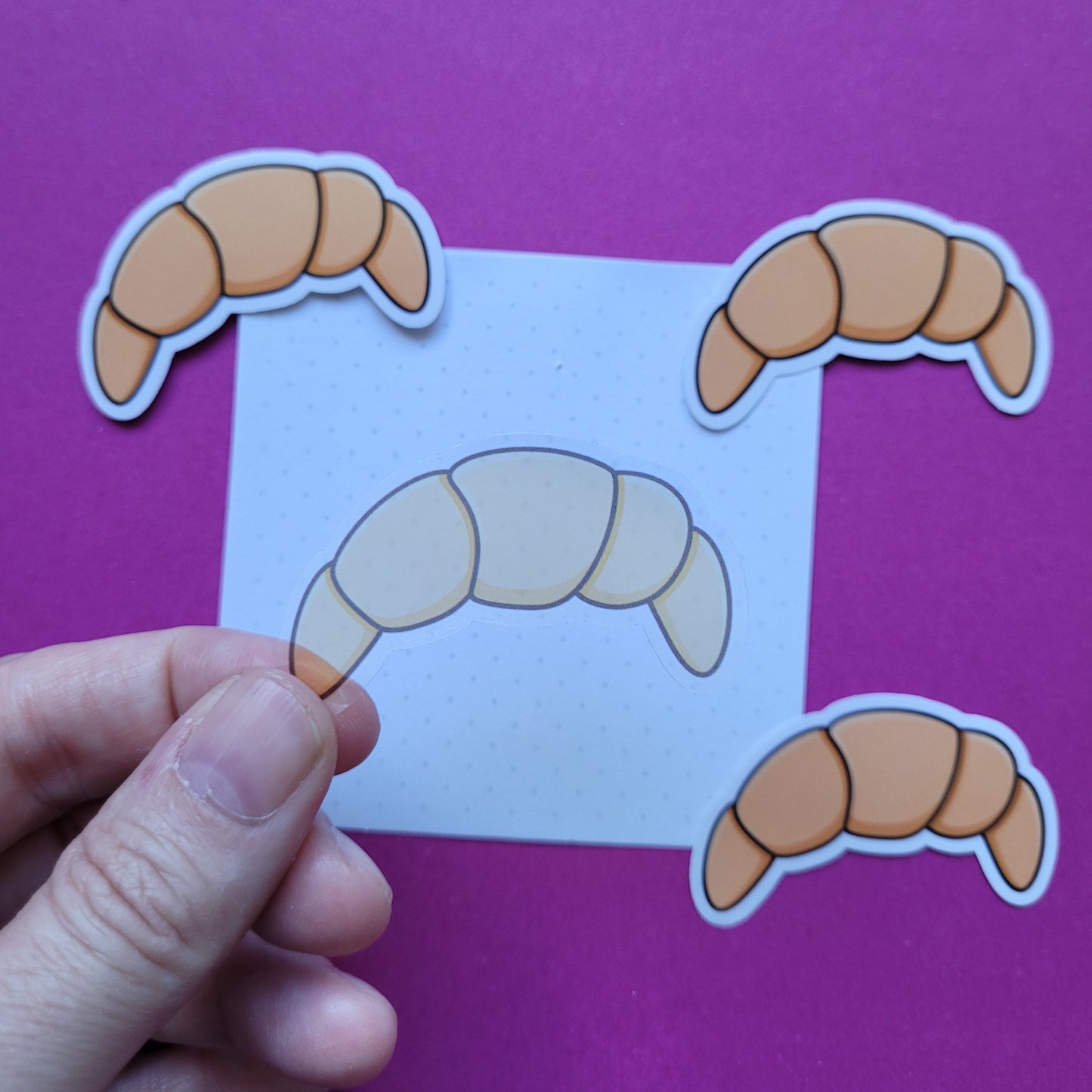 Sticker Croissant klein transparent