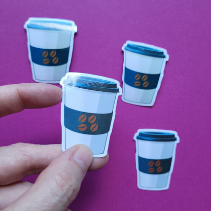 Sticker Coffee to go klein glänzend