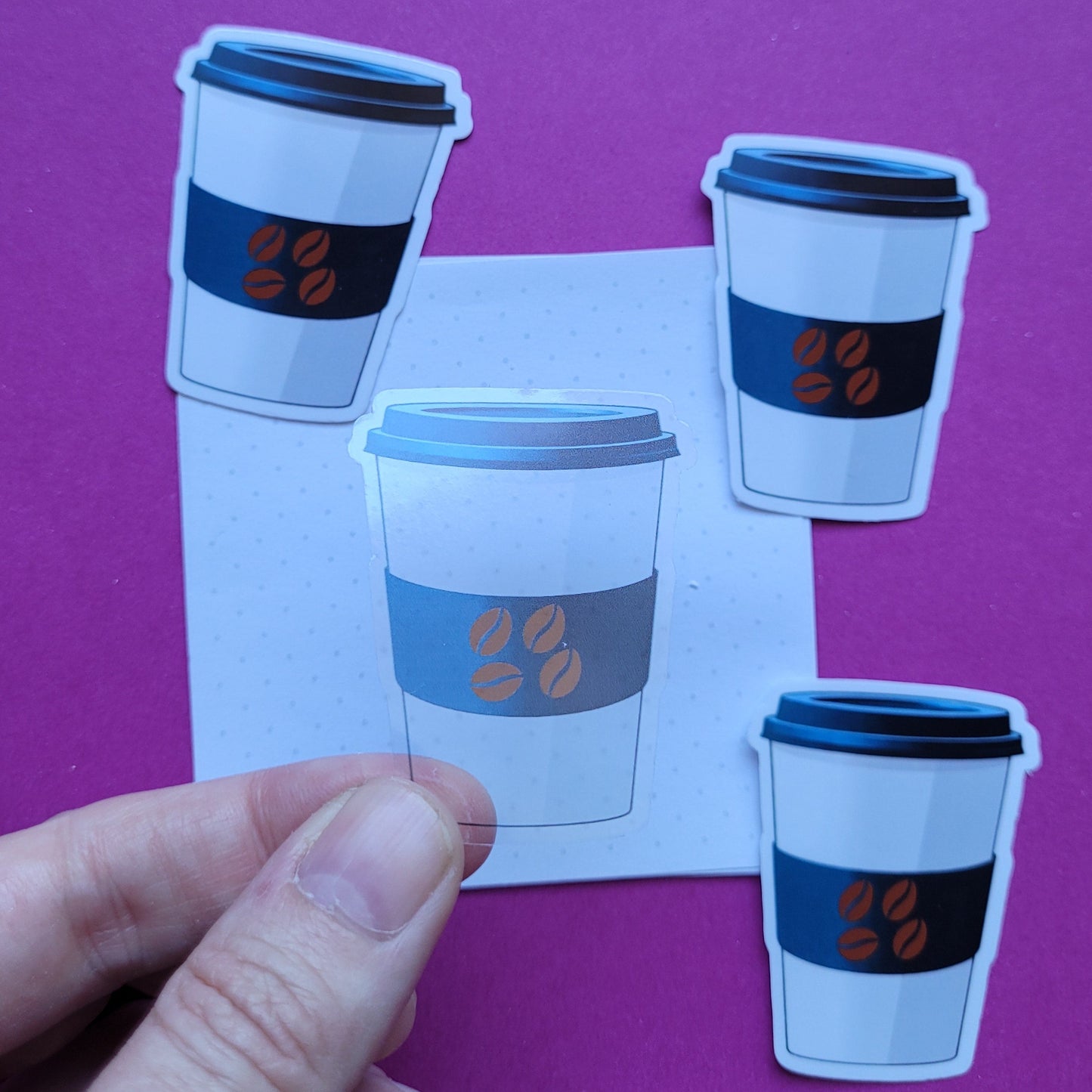Sticker Coffee to go klein transparent