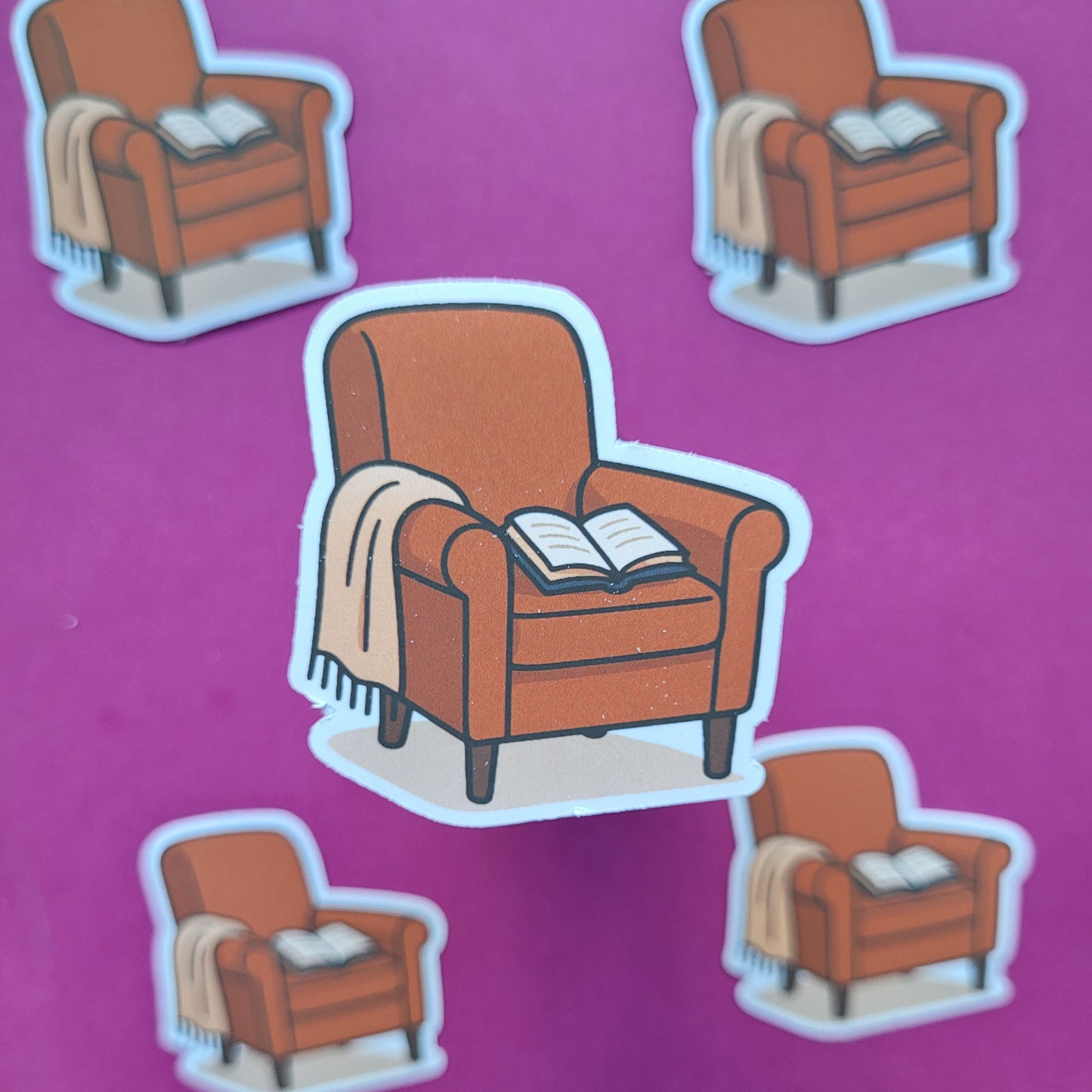 Sticker Lesesessel klein matt