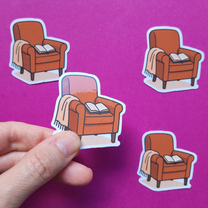 Sticker Lesesessel klein glänzend