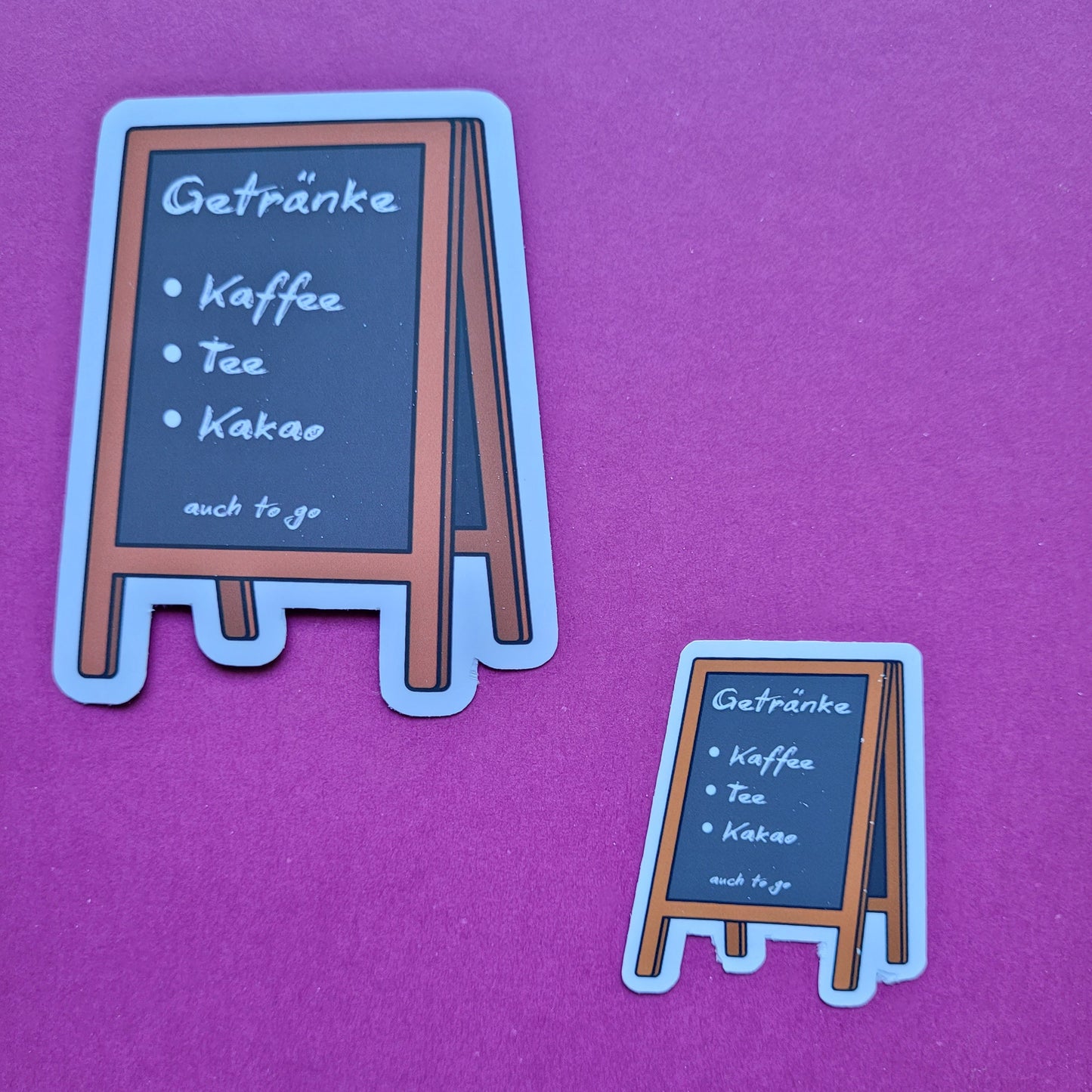 Sticker Caféschild Getränke