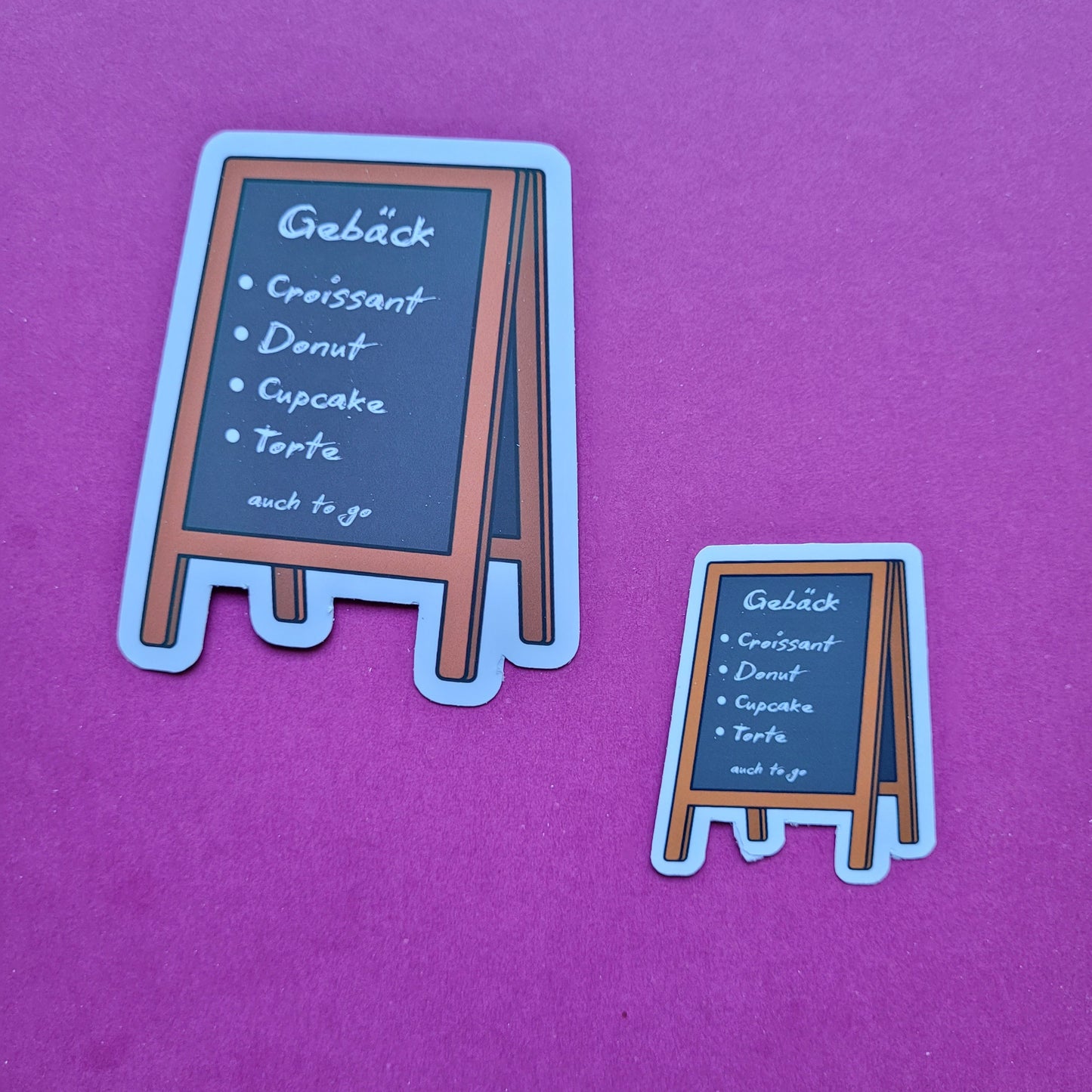 Sticker Caféschild Gebäck