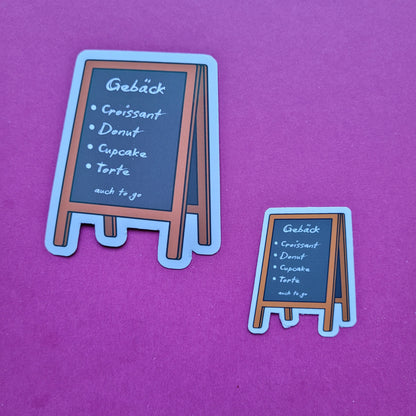 Sticker Caféschild Gebäck