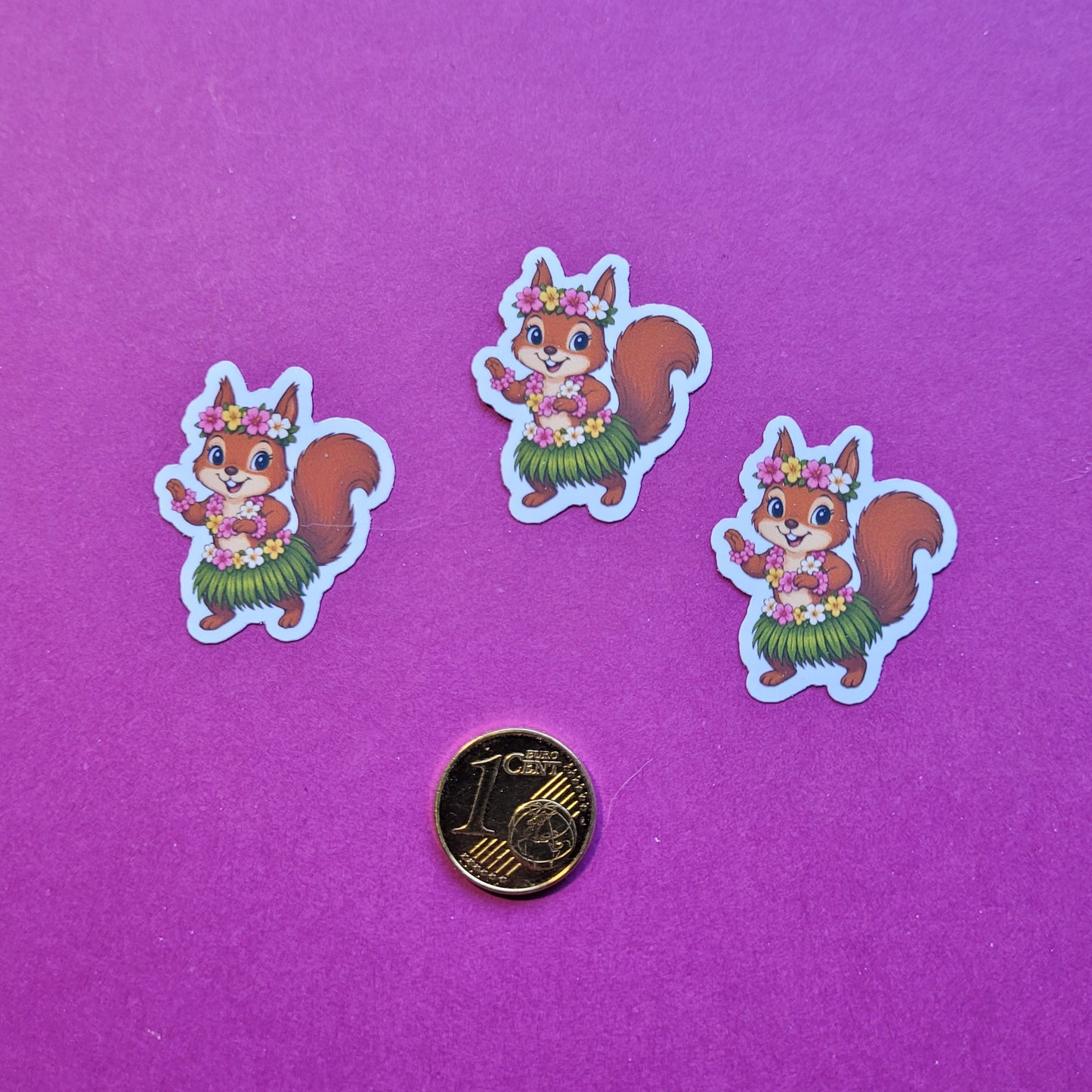 Sticker Sommerhörnchen Mini 3er-Set matt