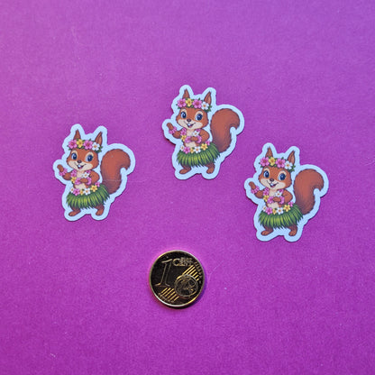 Sticker Sommerhörnchen Mini 3er-Set matt