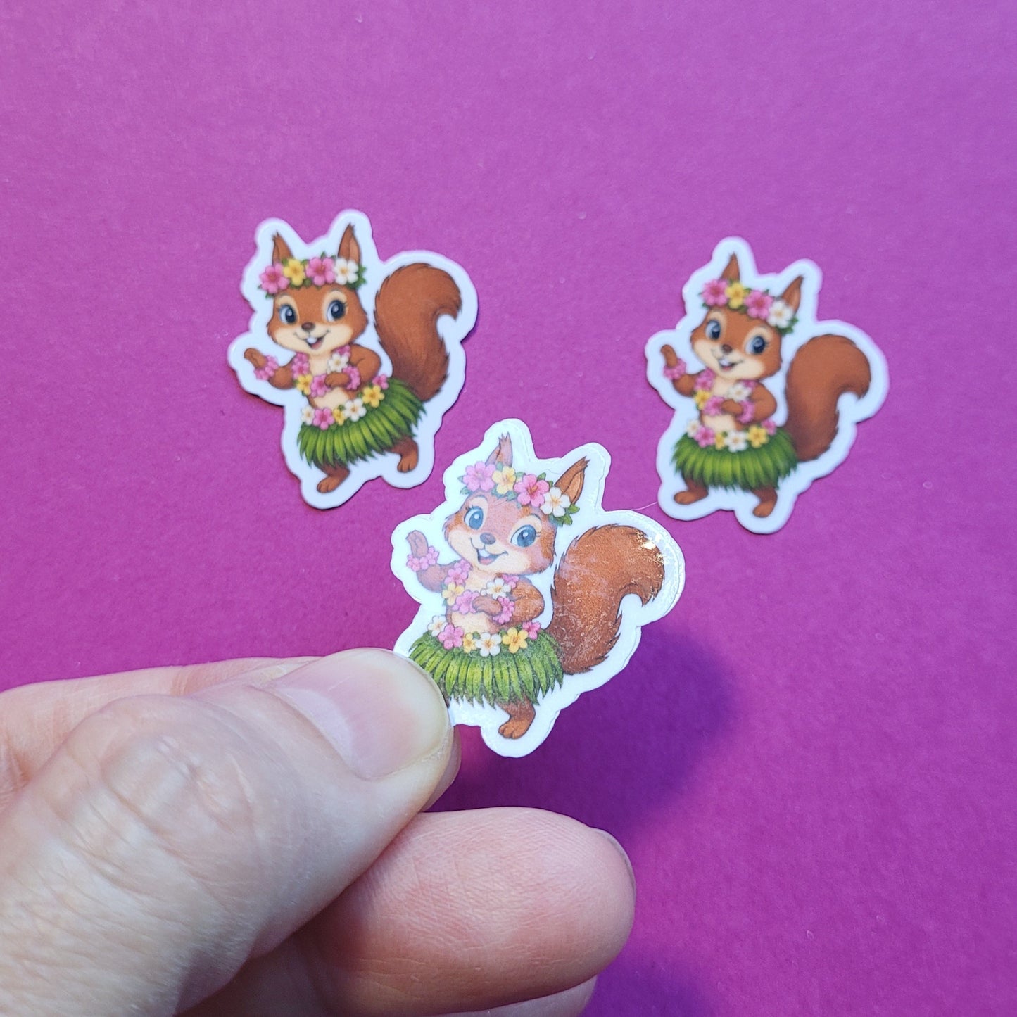 Sticker Sommerhörnchen Mini 3er-Set glänzend