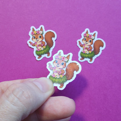 Sticker Sommerhörnchen Mini 3er-Set glänzend