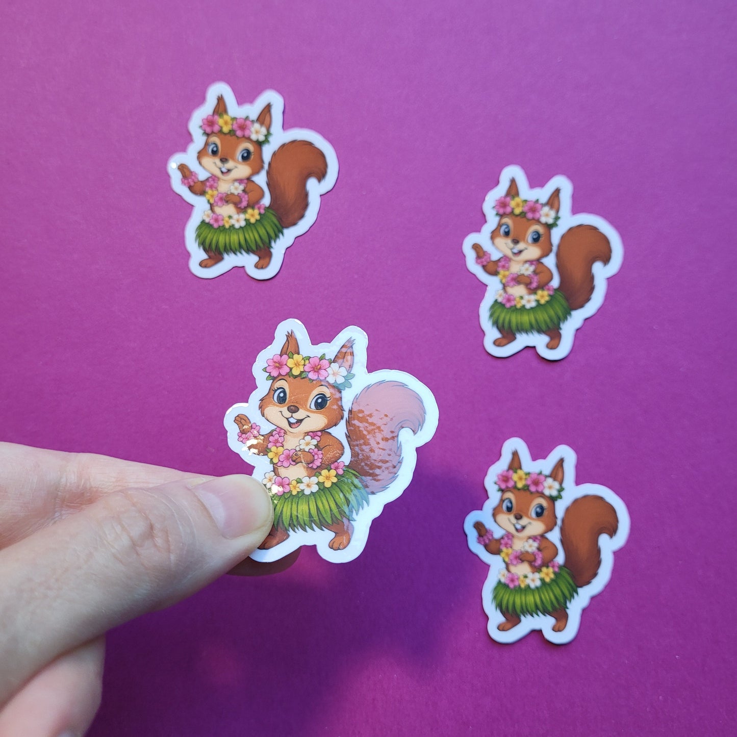 Sticker Sommerhörnchen klein glänzend