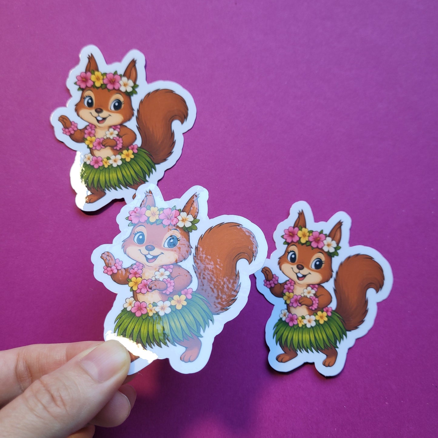 Sticker Sommerhörnchen groß glänzend