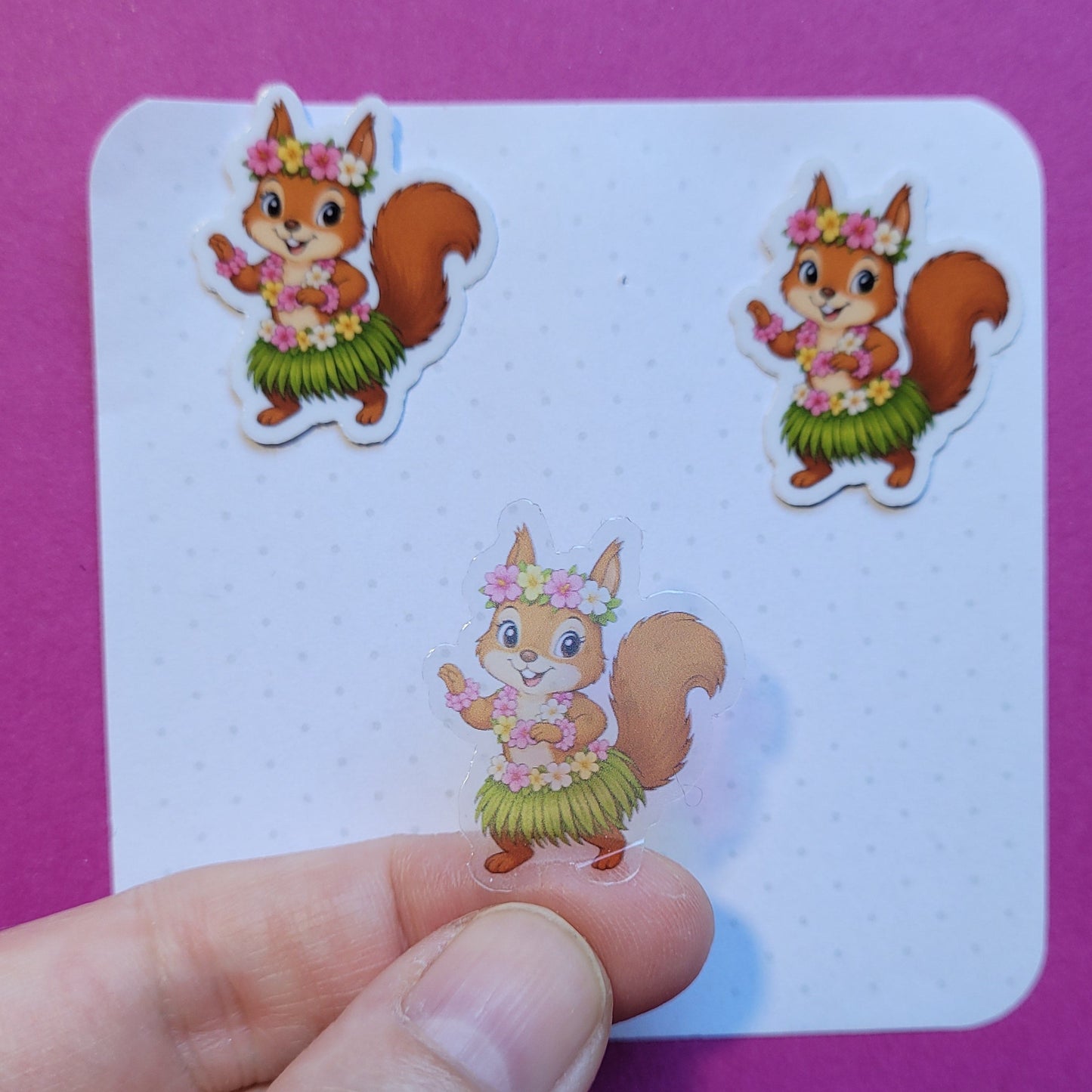 Sticker Sommerhörnchen Mini 3er-Set transparent