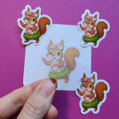 Sticker Sommerhörnchen klein transparent