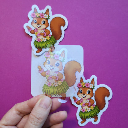 Sticker Sommerhörnchen groß transparent