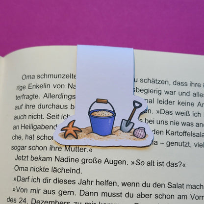 Magnet-Lesezeichen „Buddelzeug“ - Sommerabenteuer zwischen den Buchseiten 🪣🏖️📚☀️✨
